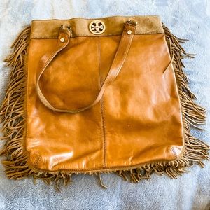 Tory Burch Fringe Leather Bag - Large